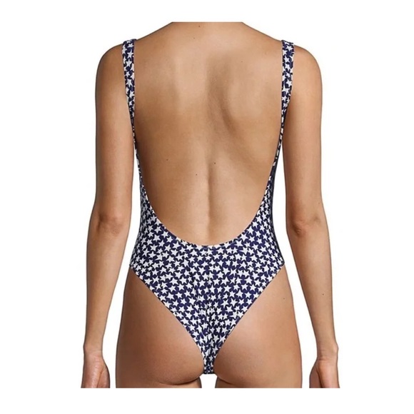New! ZADIG & VOLTAIRE “W Alice” Maillot Star Print Low Back One-Piece Swimsuit - Picture 4 of 8